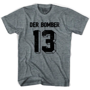 Ultras Gerd Muller Der Bomber 13 Soccer T-shirt-Adult - Athletic Grey Ultras Gerd Muller Der Bomber 13 Soccer T-shirt-Adult - Athletic Grey