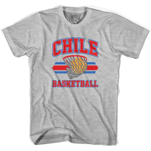 Chile 90's Basketball T-shirts - Grey Heather Chile 90's Basketball T-shirts - Grey Heather