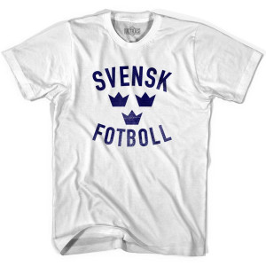 Ultras Sweden Svensk Fotboll Soccer T-shirt-Adult - White Ultras Sweden Svensk Fotboll Soccer T-shirt-Adult - White