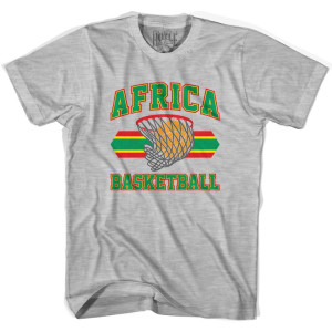 Africa Basketball 90's Basketball T-shirt - Grey Heather Africa Basketball 90's Basketball T-shirt - Grey Heather