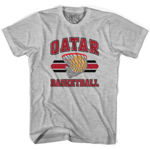 Qatar 90's Basketball T-shirts - Grey Heather Qatar 90's Basketball T-shirts - Grey Heather