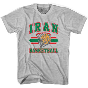 Iran 90's Basketball T-shirts - Grey Heather Iran 90's Basketball T-shirts - Grey Heather