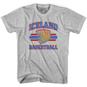 Iceland 90's Basketball T-shirts - Grey Heather Iceland 90's Basketball T-shirts - Grey Heather