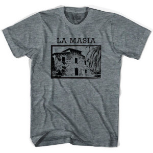 Ultras Barcelona La Masia Ultras Soccer T-shirt-Adult-Athletic Grey Ultras Barcelona La Masia Ultras Soccer T-shirt-Adult-Athletic Grey