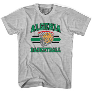 Algeria 90's Basketball Net T-shirt - Grey Heather Algeria 90's Basketball Net T-shirt - Grey Heather