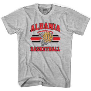 Albania 90's Basketball Net T-shirt - Grey Heather Albania 90's Basketball Net T-shirt - Grey Heather