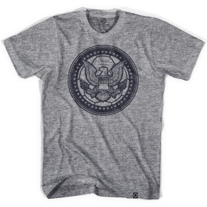 USA Eagle Soccer Ball T-shirt-Adult - Athletic Grey