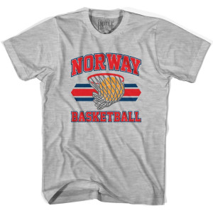 Norway 90's Basketball T-shirts - Grey Heather Norway 90's Basketball T-shirts - Grey Heather
