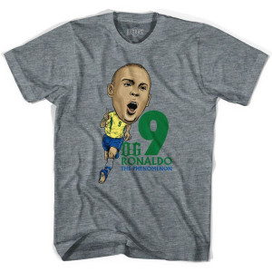 Ultras OG Ronaldo Caricature Soccer T-shirt-Adult - Athletic Grey Ultras OG Ronaldo Caricature Soccer T-shirt-Adult - Athletic Grey