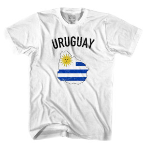 Uruguay Flag & Country T-shirt-Adult - White