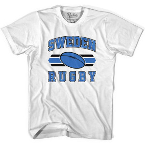 Sweden 90's Rugby Ball T-shirt-Adult - White