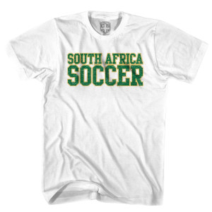 South Africa Soccer Country T-shirt-Adult - White South Africa Soccer Country T-shirt-Adult - White