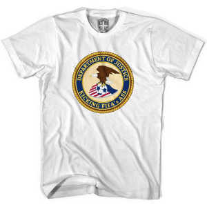 Department of Justice Soccer T-shirt-Adult - White Department of Justice Soccer T-shirt-Adult - White