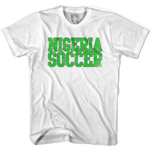 Nigeria Soccer Nations World Cup T-shirt-Adult - White