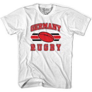 Germany 90's Rugby Ball T-shirt-Adult - White