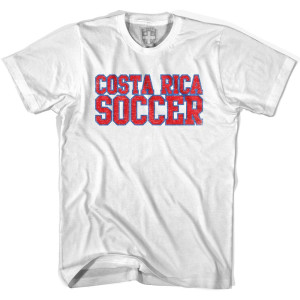 Costa Rica Soccer Nations World Cup T-shirt-Adult - White