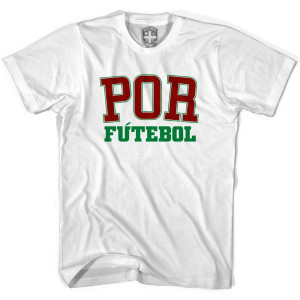 Portugal POR Soccer T-shirt-Adult - White Portugal POR Soccer T-shirt-Adult - White