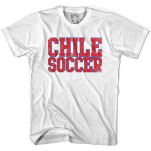 Chile Soccer Nations World Cup T-shirt-Adult - White