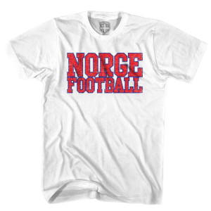 Norway Norge Football Nation Soccer T-shirt-Adult - White Norway Norge Football Nation Soccer T-shirt-Adult - White