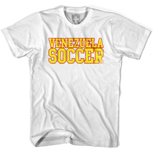 Venezuela Soccer Nations World Cup T-shirt-Adult - White