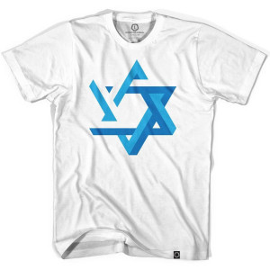 Israel Star T-shirt-Adult - White Israel Star T-shirt-Adult - White