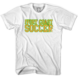 Ivory Coast Soccer Nations World Cup T-shirt-Adult - White