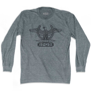 Rome Eagle SPQR Ultras Soccer Long Sleeve T-shirt - Athletic Grey Rome Eagle SPQR Ultras Soccer Long Sleeve T-shirt - Athletic Grey