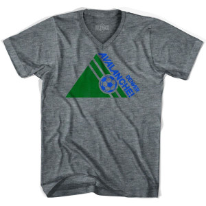 Ultras Denver Avalanche Soccer V-neck T-shirt - Athletic Grey