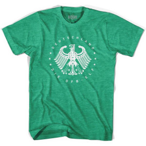 Germany Deutschland White Eagle T-shirt - Heather Green Germany Deutschland White Eagle T-shirt - Heather Green