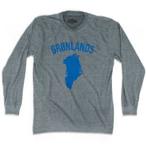 Ultras Greenland Gronland Country Soccer Long Sleeve T-shirt - Athletic Grey Ultras Greenland Gronland Country Soccer Long Sleeve T-shirt - Athletic Grey