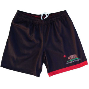 California Flag Athletic Fleece Sweatshorts Made In USA - Black California Flag Athletic Fleece Sweatshorts Made In USA - Black