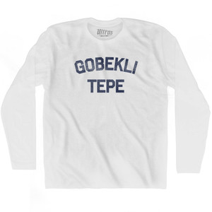 Gobekli Tepe Adult Cotton Long Sleeve T-shirt - White