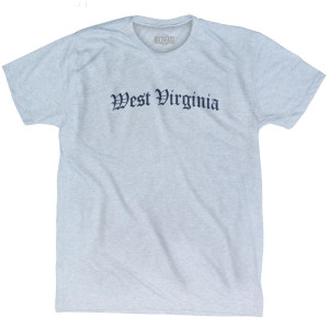 West Virginia Old Town Font T-shirt - Athletic White West Virginia Old Town Font T-shirt - Athletic White