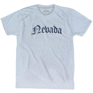 Nevada Old Town Font T-shirt - Athletic White