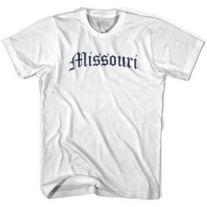 Missouri Old Town Font T-shirt - White