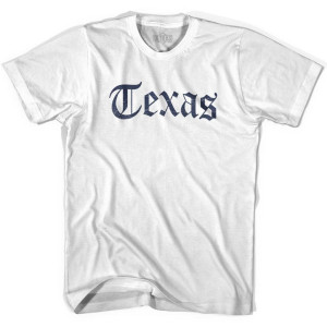 Youth Texas Old Town Font T-shirt - White Youth Texas Old Town Font T-shirt - White