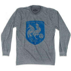 Ultras France Shield Ultras Soccer Long Sleeve T-shirt - Athletic Grey