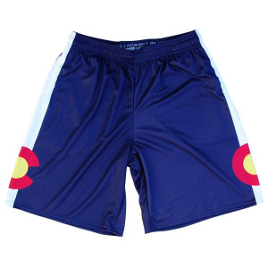 Colorado Flag Lacrosse Shorts Made in USA - Navy Colorado Flag Lacrosse Shorts Made in USA - Navy