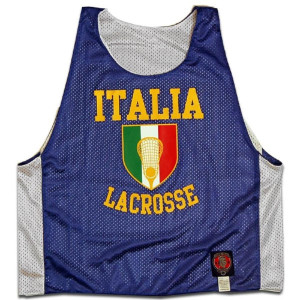 Italy Crest Lacrosse Pinnie Made In USA - Royal Italy Crest Lacrosse Pinnie Made In USA - Royal