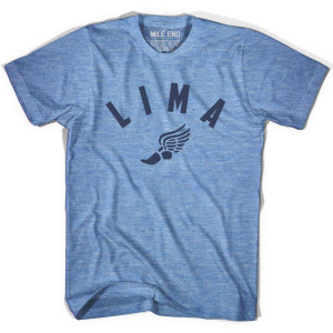 Lima Running Winged Foot Track T-shirt - Athletic Blue