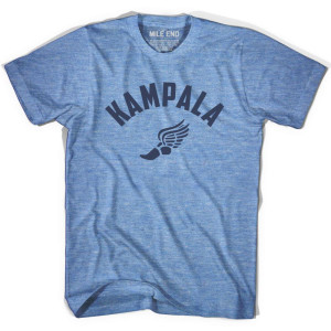 Kampala Running Winged Foot Track T-shirt - Athletic Blue