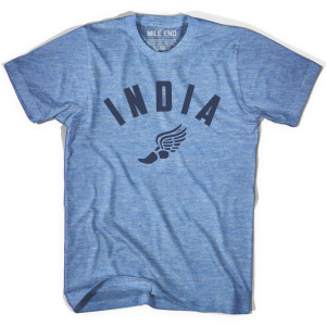 India Running Winged Foot Track T-shirt - Athletic Blue