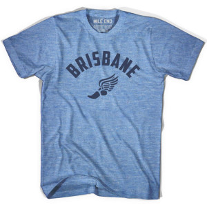 Brisbane Running Winged Foot Track T-shirt - Athletic Blue