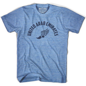 United Arab Emirates Running Winged Foot Track T-shirt - Athletic Blue United Arab Emirates Running Winged Foot Track T-shirt - Athletic Blue
