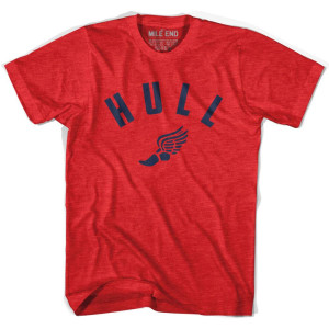Hull Running Winged Foot Track T-shirt - Heather Red