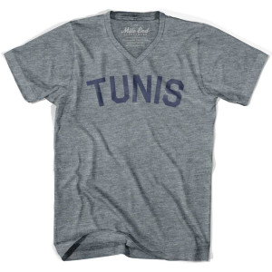 Tunis Vintage V-neck T-shirt - Athletic Grey