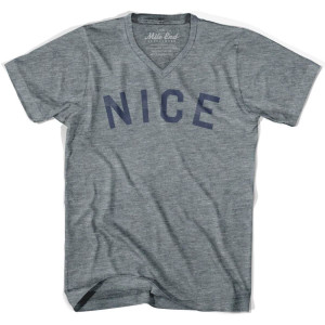 Nice Vintage V-neck T-shirt - Athletic Grey