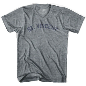 St. Vincent Vintage V-neck T-shirt - Athletic Grey