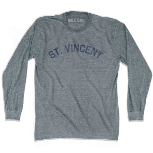 St. Vincent Vintage Long Sleeve T-shirt - Athletic Grey