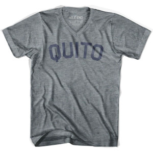 Quito Vintage V-neck T-shirt - Athletic Grey